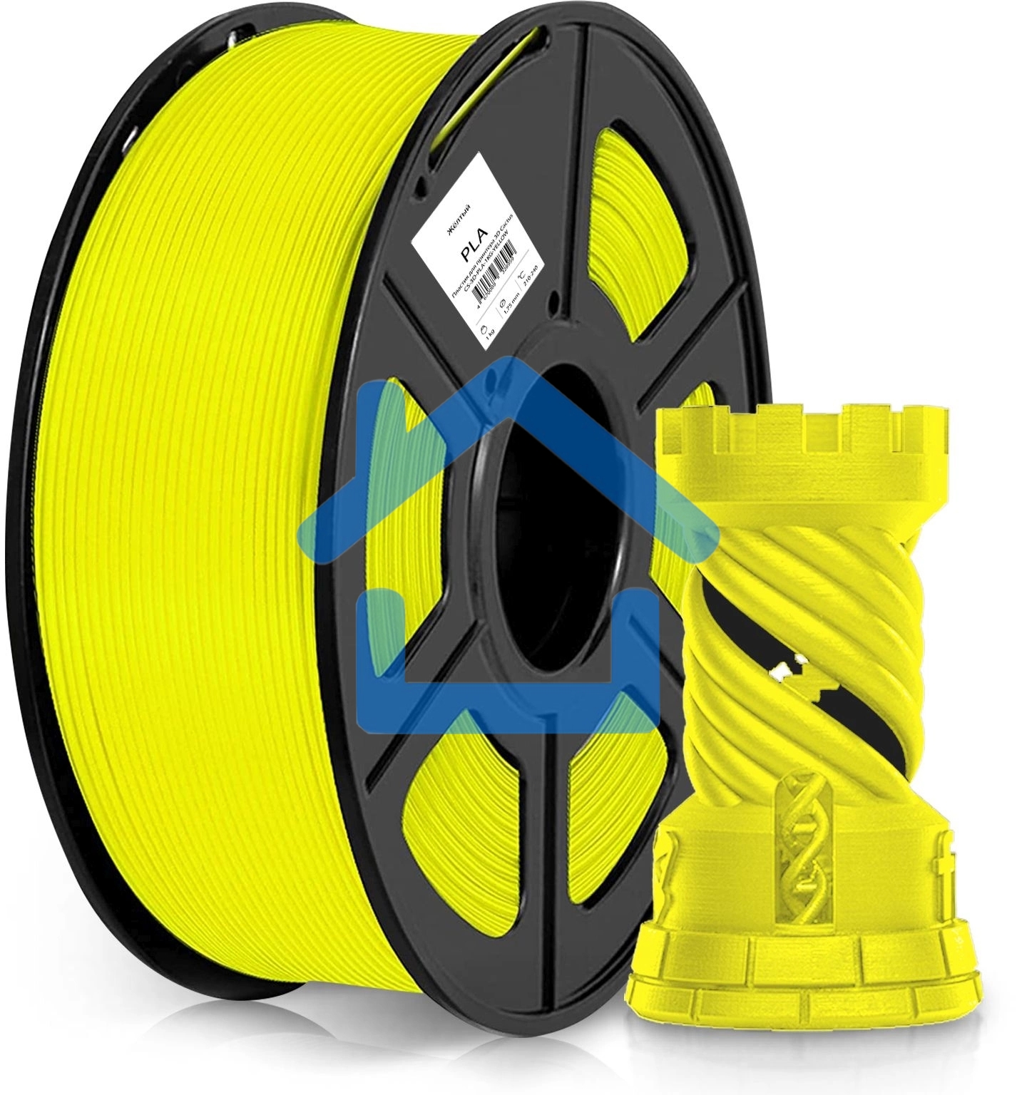 Пластик для принтера 3D Cactus CS-3D-PLA-1KG-YELLOW PLA d1.75мм 1кг 1цв.