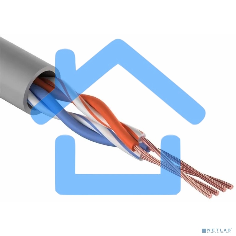 Кабель витая пара Rexant UTP 2PR 24AWG, CAT5e, STRANDED (бухта 305 м)
