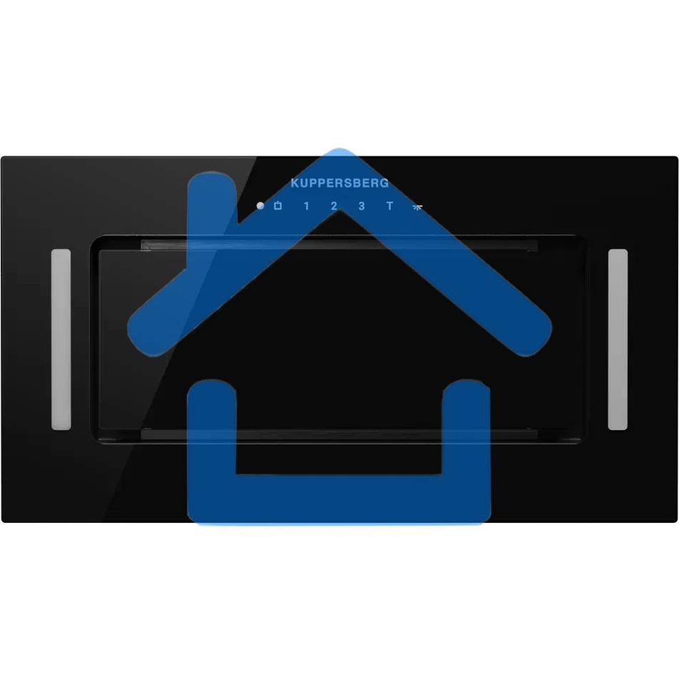 Встраиваемая вытяжка Kuppersberg, 52 см, мощность рециркуляции 650 м3/ч, мощность отвода 1300 м3/ч, сенсорное управление, таймер, турборежим, угольный фильтр KF-ES (доп. Опция), уровень шума 46 дБ, черный