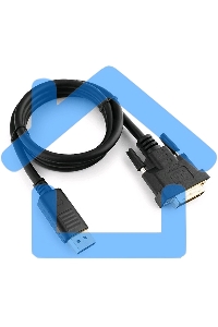Кабель DisplayPort-DVI Gembird/Cablexpert 1м, 20M/19M, черный, экран, пакет(CC-DPM-DVIM-1M)