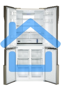 Холодильник Hansa FY418.3DFXC нержавеющая сталь двухкамерный 274/144л морозилка снизу