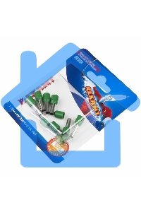 Наконечник штыревой втулочный Rexant изолированный, F-12 мм, 6 мм², НШВи 6.0-12 / Е 6,0-12 / E6012, зеленый, в упак. 10 шт.