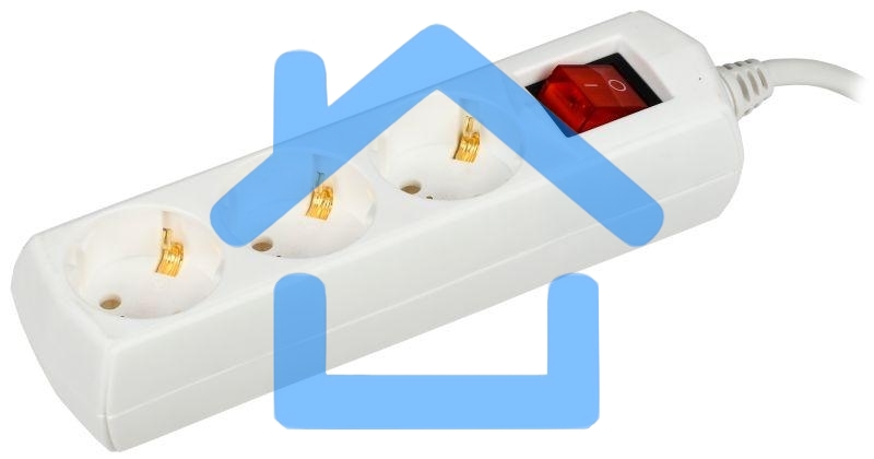 Удлинитель 3х3м с заземл. 10А 250В У03В GENERICA 2P+PE 3х1кв.мм IEK WYP10-10-03-03-ZK-G