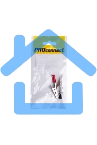 Зажим крокодил Rexant, длина 53 мм, ток 15A, 2 шт., пакет БОПП