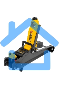 Домкрат гидравлический подкатной с фиксатором Denzel 2,5 т,85-385 мм, в пласт. кейсе