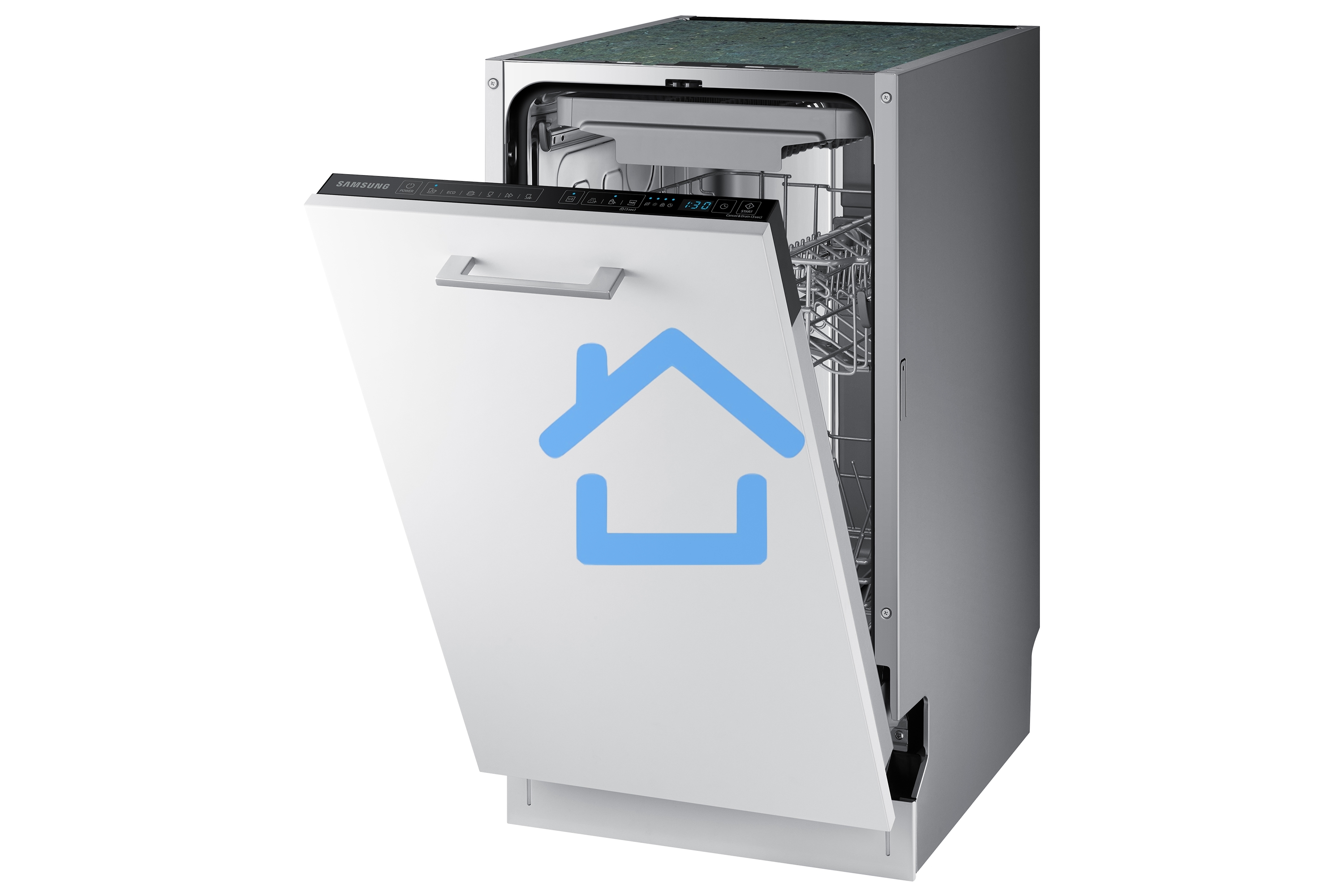 Встраиваемая посудомоечная машина Samsung DW50R4050BB/WT, черный, 45 см, 10 компл., 46 дБ, класс A+