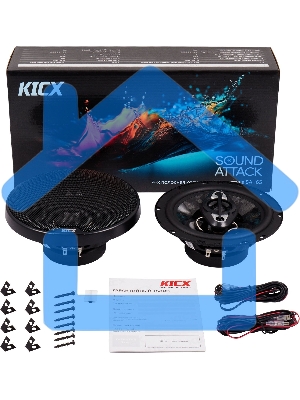 Колонки автомобильные Kicx SA 165 150Вт 92дБ 4Ом 16.5см (6 1/2дюйм) (ком.:2кол.) коаксиальные четырехполосные