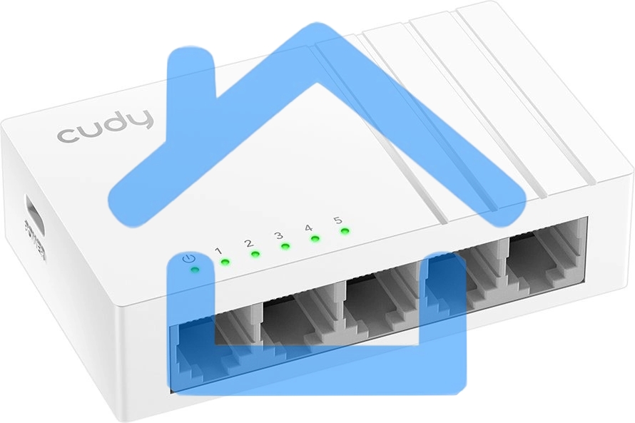 Коммутатор 5-Port Gigabit Desktop Switch, 5 10/100/1000M RJ45 Ports, Loop Detection, Desktop Plastic Case, Power Saving, Plug & Play, Wall-Mount, Power Adapter Not Included