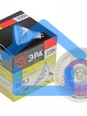 Лампа галогенная ЭРА GU5.3-JCDR (MR16) -50W-230V-Cl(10/200/6000)