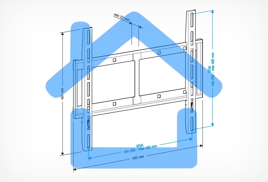 Кронштейн для телевизора Holder LCD-F4610 черный 32