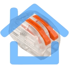 Универсальная клемма 2-проводная, прозрачная (0,08-2,5/4 мм²) (50 шт./уп.) Rexant