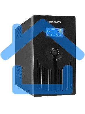 Источник бесперебойного питания CROWN Line Intractive CMU-800EURO LCD USB 800VA\480W, корпус металл, 1x12V/9AH, розетки 4*EURO+1*IEC bypass, трансформатор AVR 145-280V, LCD-дисплей, съемный кабель 1.2 м, порт RJ11/45, порт USB, защита: от перегрузки, от К