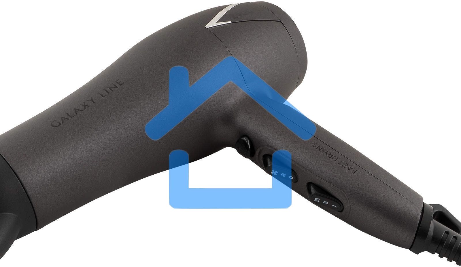 Фен для волос Galaxy Line GL 4341, коричневый, 2400 Вт, 2 скорости потока воздуха, 3 температурных режима, функция 