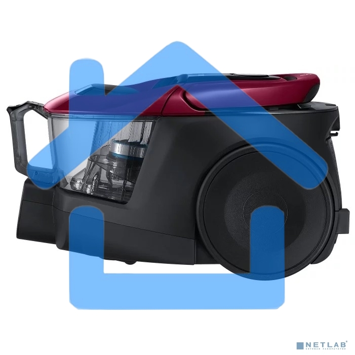 Пылесос Samsung VC18M31A0HP бордовый/черный, 380/1800 Вт, уборка сухая, пылесборник контейнер 2 л