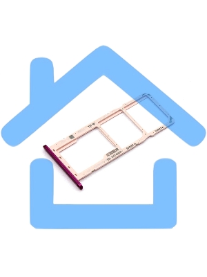 Лоток для SIM-карты Huawei Y7 2019 красный