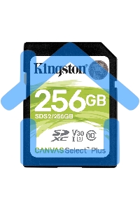 Флеш карта SDXC 256Gb Class10 Kingston <SDS2/256Gb>, Canvas Select 100R CL10 UHS-I