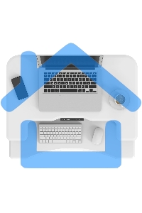 Стол для ноутбука Cactus VM-FDE103 столешница МДФ белый 91.5x56x123см (CS-FDE103WWT)