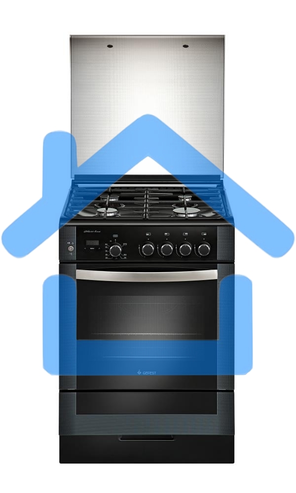 Плита газовая Gefest ПГ 6300-03 0046 черный, конфорок 4 шт, духовка 52 л, 60 см x 85 см x 60 см