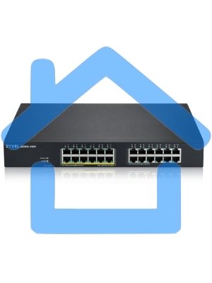 Коммутатор гибридныйSmart L2 PoE+ Zyxel NebulaFlex GS1915-24EP, rack 19