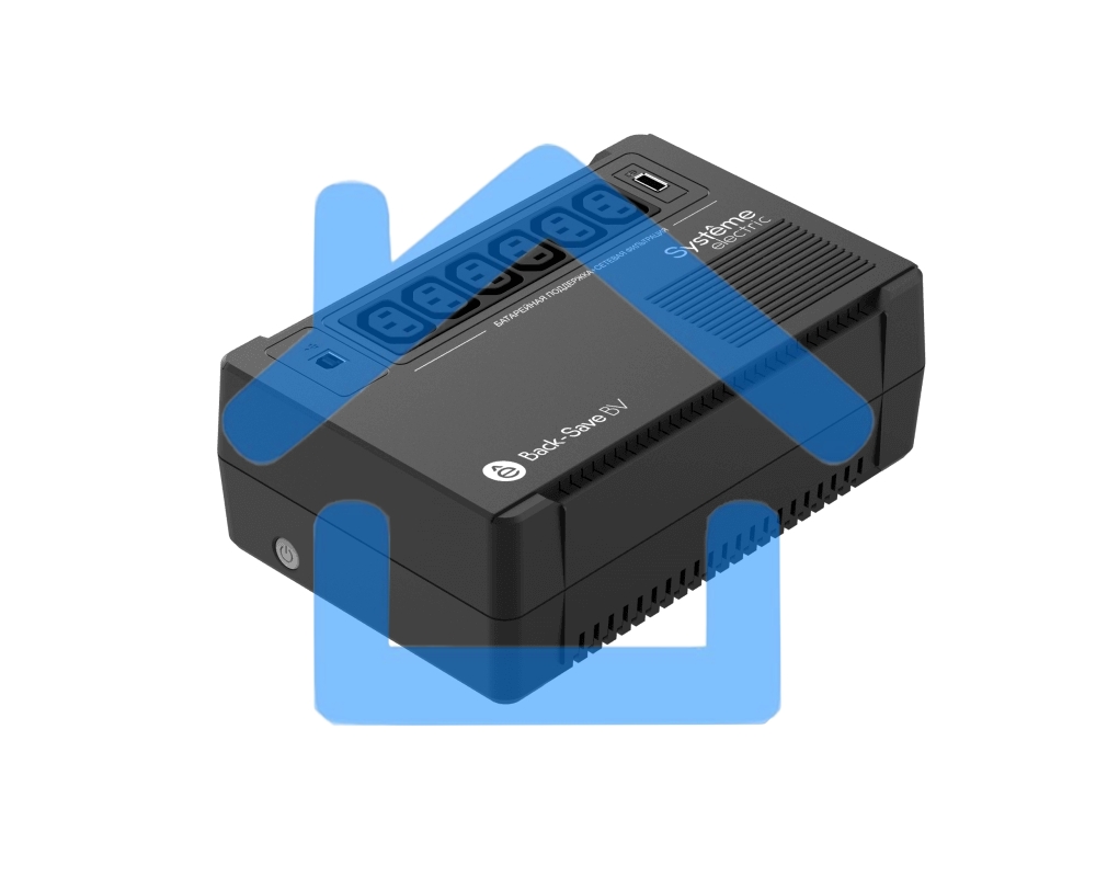 Источник бесперебойного питания Systeme Electriс Back-Save, 800VA/480W, 230V, Line-Interactive, AVR, 6xC13 Outlets, USB charge(type A), USB