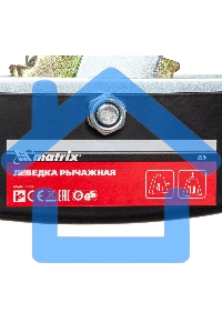 Лебедка рычажная Matrix тяга - 4 т, подъем 1.6 т, двойное храповое колесо