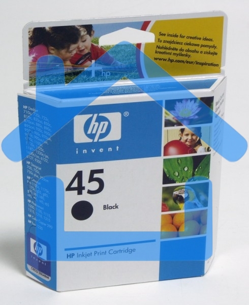 Картридж струйный HP №45 51645AE черный для HP DJ 7xxC/815C/880C/895C/9xxC/112xC/1220/6122/6127 (930стр.)