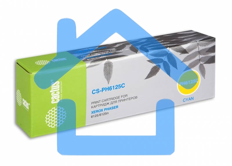 Картридж лазерный Cactus CS-PH6125C (106R01335) голубой (1000 стр.) для Xerox 6125/6125n