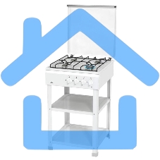 Плита газовая Flama AVG 1401 W белый,крышка