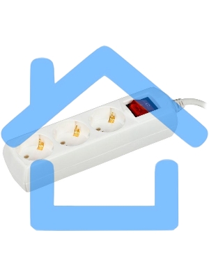 Удлинитель 3х1.5м с заземл. 10А 250В У03В GENERICA 2P+PE 3х1кв.мм IEK WYP10-10-03-D15-ZK-G