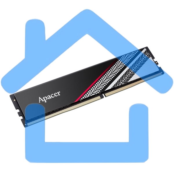 Оперативная память Apacer Tex, DDR4, 32Gb (1x32Gb), 3200MHz, CL16, UDIMM, с радиатором, серебристый, черный