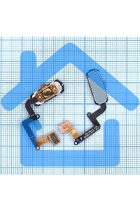 Кнопка HOME в сборе с механизмом и шлейфом для Samsung A320, синяя