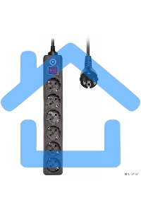 Сетевой фильтр Buro 600SH-1.8-B 1.8м (6 розеток) черный (коробка)