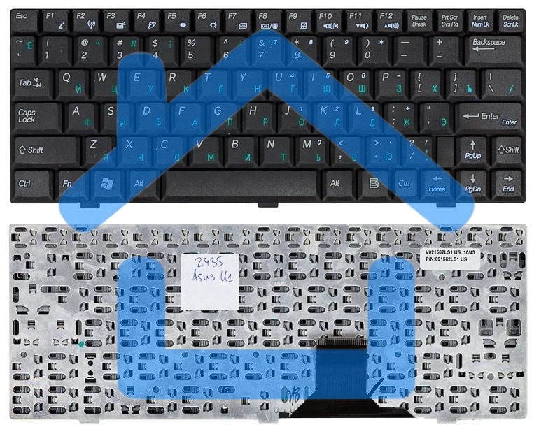 Клавиатура для ноутбука Asus U1 U1F U1E черная