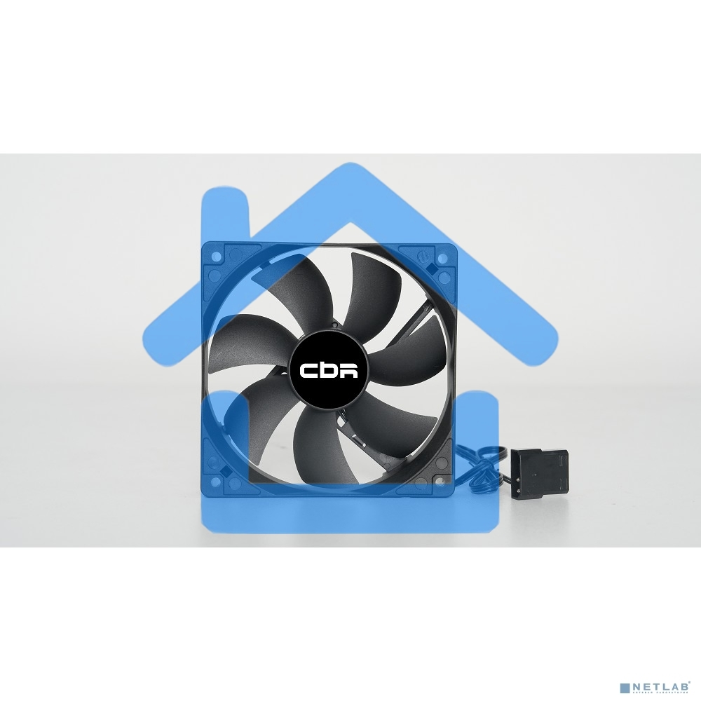 Вентилятор для корпуса CBR CBR-CF-12025-1200B черный, 120 мм, 1200 об/мин, 25 дБ, 3 pin