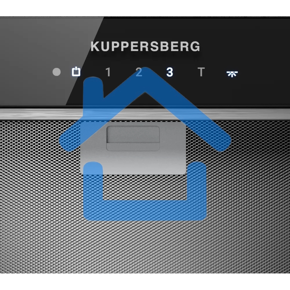 Встраиваемая вытяжка Kuppersberg, 52 см, мощность рециркуляции 650 м3/ч, мощность отвода 1300 м3/ч, сенсорное управление, таймер, турборежим, угольный фильтр KF-ES (доп. Опция), уровень шума 46 дБ, черный