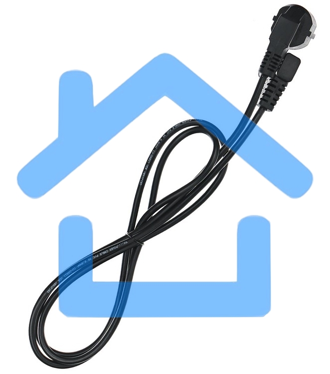 Кабель компьютер - розетка угловой 220V <1.8м> (Европейский стандарт) <TP021DA-1.8-BK>