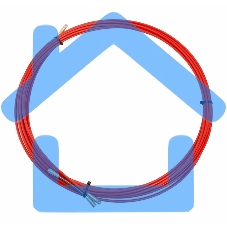 Протяжка кабельная Rexant (мини УЗК в бухте), стеклопруток, d=3,5 мм 10 м, красная