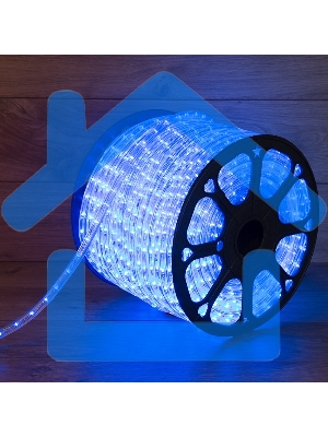 Дюралайт Neon-night LED, постоянное свечение (2W) - синий Эконом 24 LED/м, бухта 100м