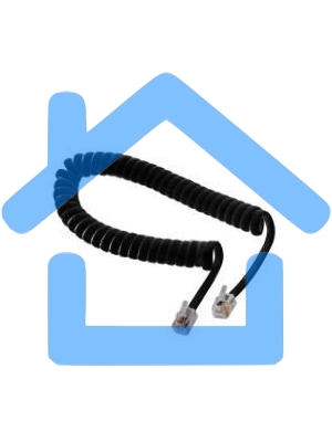 Шнур для телефонной трубки Rexant витой RJ-10 (4P-4C), 2м, черный