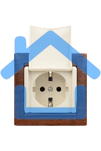 Механизм розетки 1-м СП Valena с защ. крышкой защ. шторки с заземл. сл. кость Leg 774322