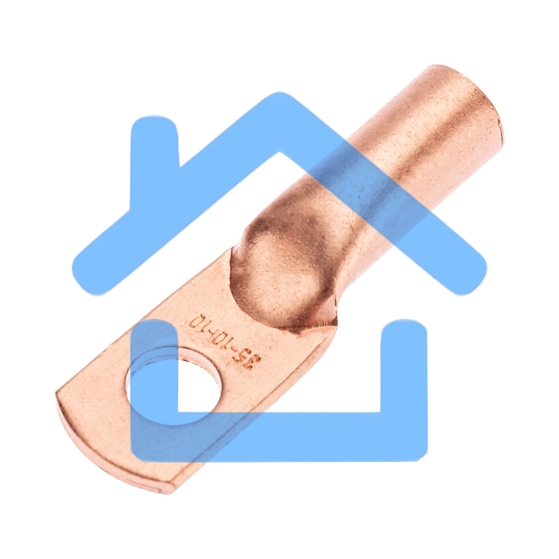 Наконечник медный ТМ 35-10-10 (35мм² - Ø10мм) (в упак. 50 шт.) Rexant