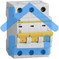 Выключатель автоматический модульный 3п C 63А 4.5кА ВА47-29 ИЭК MVA20-3-063-C