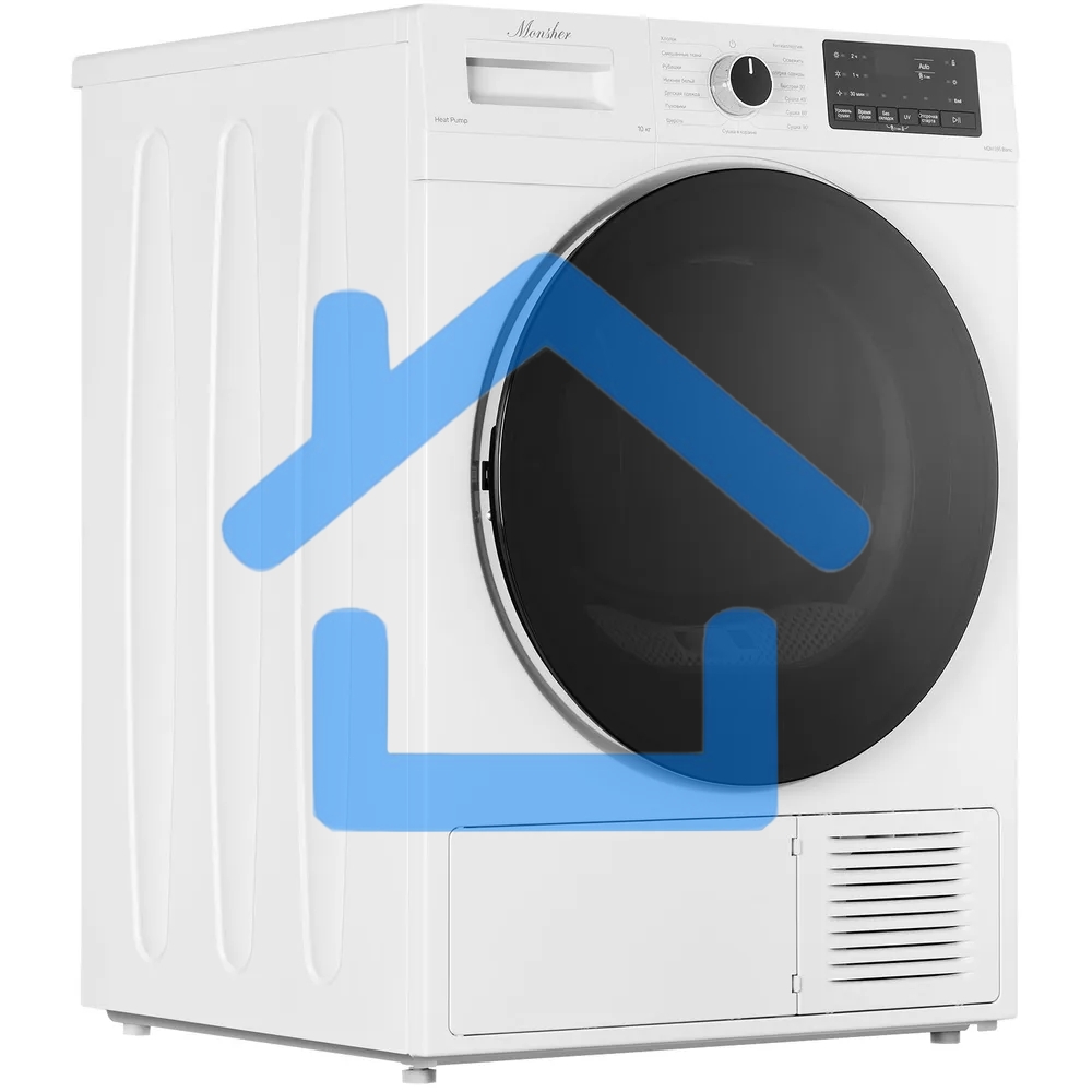 Сушильная машина Monsher MDM 595 Blanc белый, 10 кг, сушка - тепловой насос, программ - 15, 59.5 x 85.5 x 66.5 см
