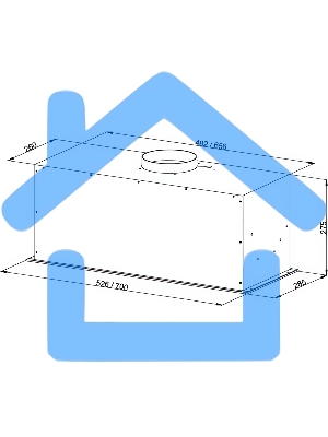 Встраиваемая вытяжка Kuppersberg, 52 см, мощность рециркуляции 650 м3/ч, мощность отвода 1300 м3/ч, сенсорное управление, таймер, турборежим, угольный фильтр KF-ES (доп. Опция), уровень шума 46 дБ, черный