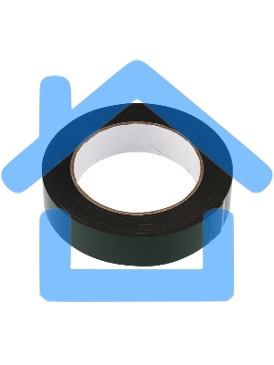 Двухсторонний скотч Rexant, черная, вспененная ЭВА основа, 25 мм, ролик 5 м