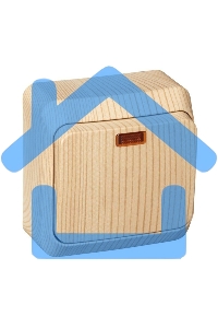 Выключатель 1-кл. ОП Этюд Дача 10А IP20 с индик. сосна SchE BA10-005D