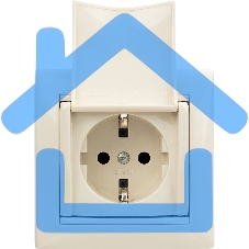 Механизм розетки 1-м СП Valena с защ. крышкой защ. шторки с заземл. сл. кость Leg 774322