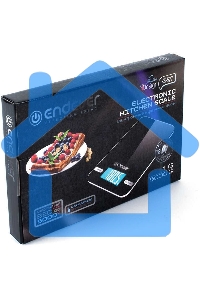 Весы кухонные электронные Endever Skyline KS-527, вес от 2 г до 5 кг. Закаленное стекло повышенной прочности, LCD-дисплей, авто откл.