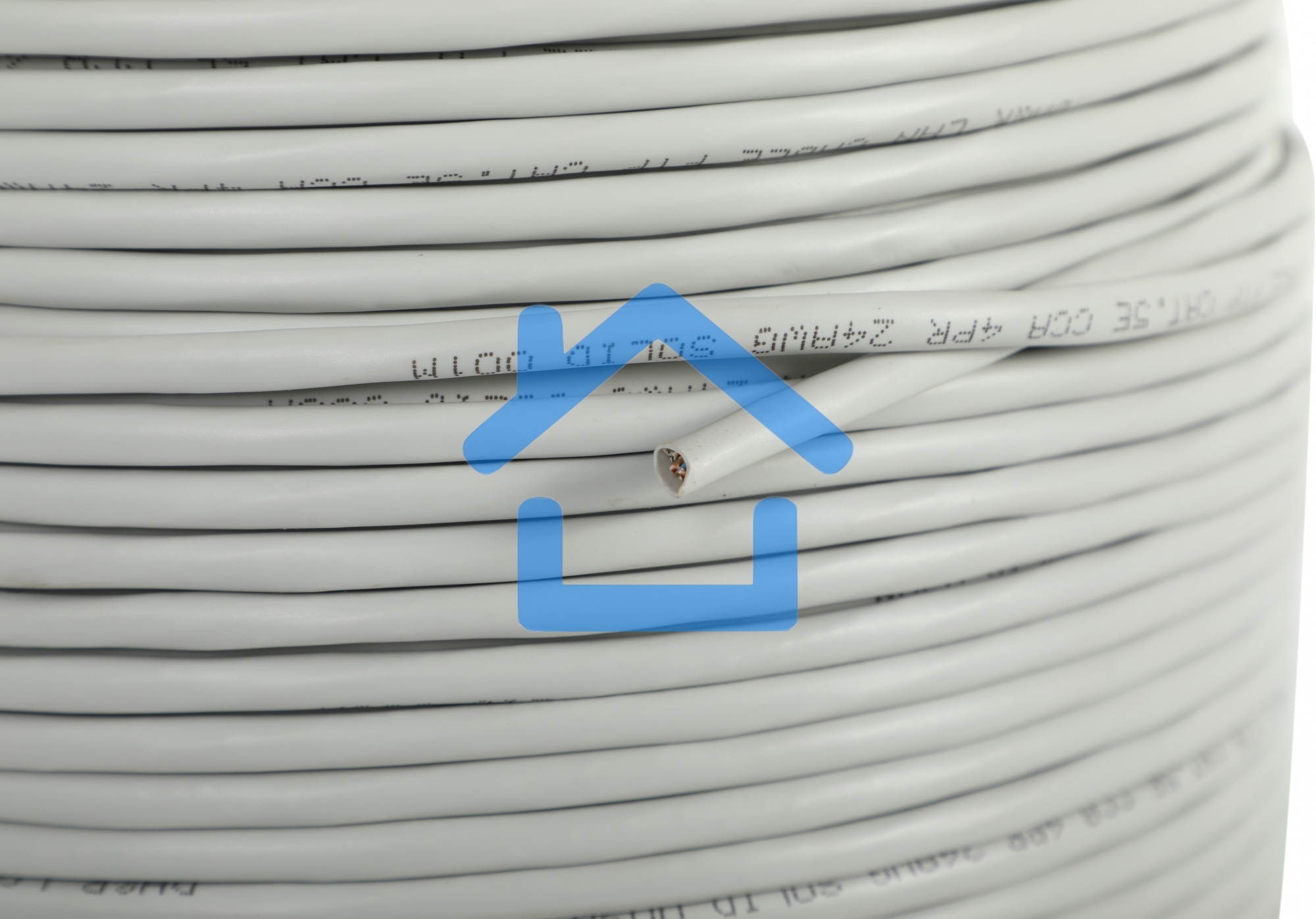 Кабель сетевой Ningbo FTP 4 пары cat5E solid 0.5мм CCA molded 305м серый