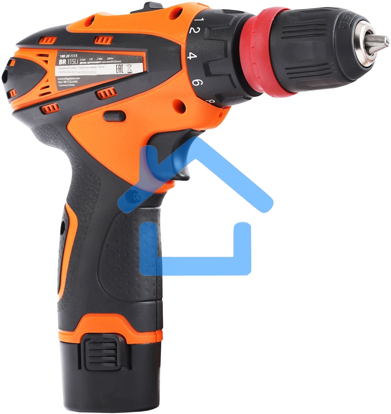 Дрель-шуруповерт Patriot BR 115Li, Аккумуляторная, 16В, 2 АКБ, Кейс